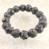 エジプト産 メテオライト 珪化鉄隕石 原石 プレスレット 110g (ID:74864)