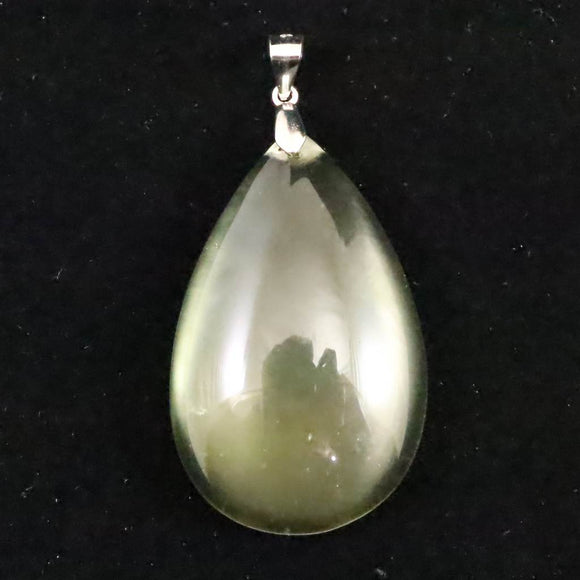 リビアンデザートグラス 37mmドロップ ペンダントトップ 10.7g  (ID:74908)