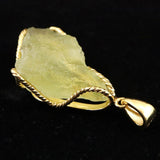 リビアンデザートグラス 36mm原石 ペンダントトップ 10.8g  (ID:74930)