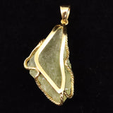 リビアンデザートグラス 36mm原石 ペンダントトップ 10.8g  (ID:74930)