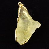 リビアンデザートグラス 36mm原石 ペンダントトップ 10.8g  (ID:74930)