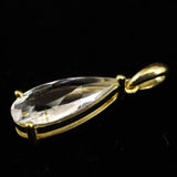 ロシア産 フェナカイト 11.9mm ドロップ カット ペンダントトップ 証明書付 2.65ct (ID:75122)