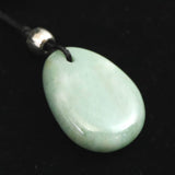 H&E社 ブルーグリーン アゼツライト（AZOZEO)　タンブル　コードペンダント 7.0g (ID:75160)