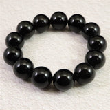 チベット産 天然モリオン水晶(4A)　18mm玉 ブレスレット 105.23g (ID:75251)