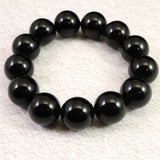 チベット産 天然モリオン水晶(4A)　18mm玉 ブレスレット 105.23g (ID:75251)