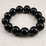 チベット産 天然モリオン水晶(4A)　18mm玉 ブレスレット 105.23g (ID:75251)