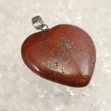H&E社 レッドファイアアゼツライト(AZOZEO)  25mmハート ペンダントトップ  証明書付 6.1g (ID:75402)