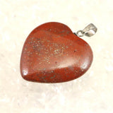 H&E社 レッドファイアアゼツライト(AZOZEO)  25mmハート ペンダントトップ  証明書付 6.1g (ID:75402)