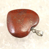 H&E社 レッドファイアアゼツライト(AZOZEO)  25mmハート ペンダントトップ  証明書付 6.1g (ID:75402)