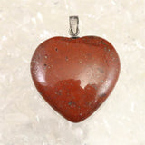 H&E社 レッドファイアアゼツライト(AZOZEO)  25mmハート ペンダントトップ  証明書付 6.1g (ID:75402)