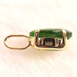 クロムダイオプサイド　6X4mmオーバルカット ペンダントトップ  K18YG 0.59ct (ID:75493)