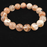 H&E社 ピンクファイア アゼツライト(AZOZEO) 12mm玉ブレスレット 証明書付 42.5g (ID:75562)