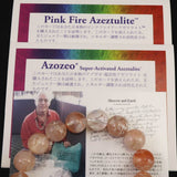 H&E社 ピンクファイア アゼツライト(AZOZEO) 12mm玉ブレスレット 証明書付 42.5g (ID:75562)