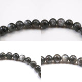 キャッツアイ ブラックプラチナサンストーン 5A 6.5mm玉ブレスレット 11.0g (ID:75645)