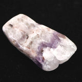 H&E社 サウラライトアゼツライト  (AZOZEO) アメジスト共生 タンブル 証明書付 12.7g (ID:75853)