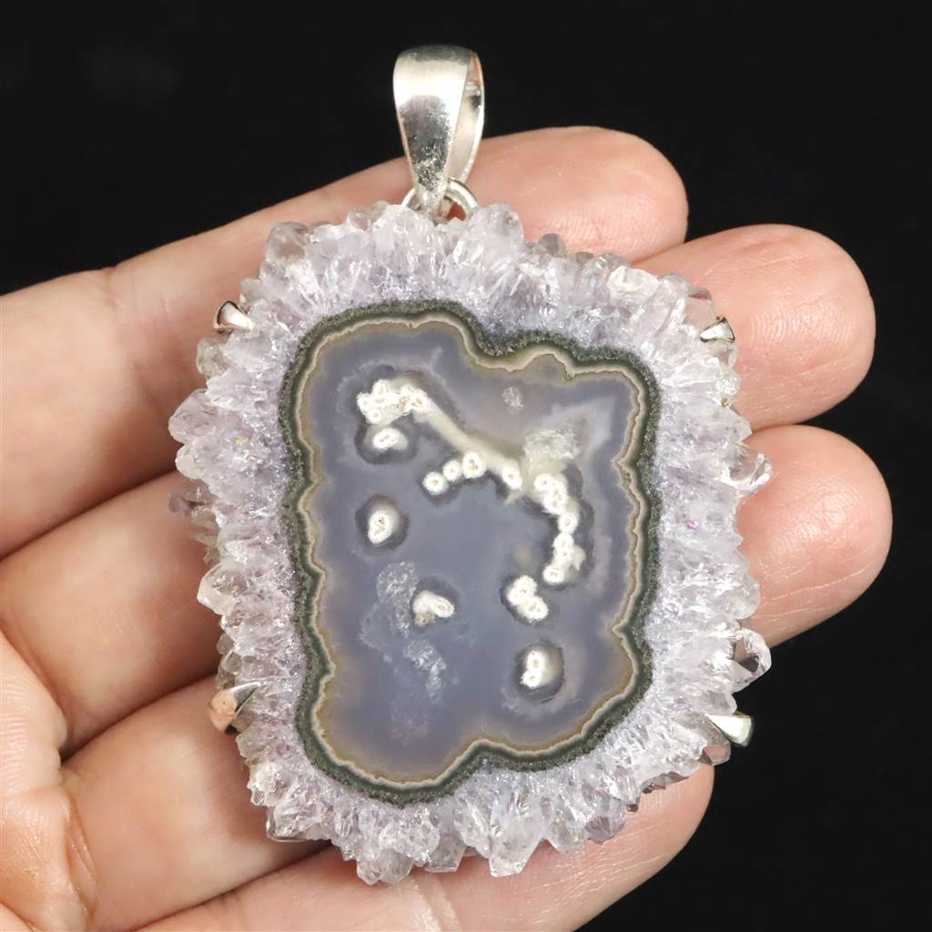 高品質個性的キラキラ可愛いフラワーアメジストペンダントトップ