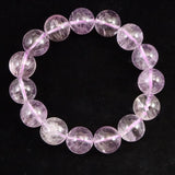 クンツァイト ３Aグレード 13.5mm玉ブレスレット 63.1ｇ　 (ID:75919)