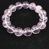 クンツァイト ３Aグレード 13.5mm玉ブレスレット 63.1ｇ　 (ID:75919)