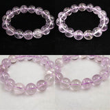 クンツァイト ３Aグレード 13.5mm玉ブレスレット 63.1ｇ　 (ID:75919)