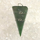 H&E社 ニュージーランド グリーンストーン タンブル ペンンダントトップ 9.4g (ID:75999)