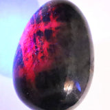 インド産 サファイア 結晶 41mmエッグ 蛍光 60.7ｇ (ID:76071)