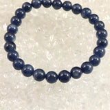 南アフリカ産 ブルー サファイア 7mm玉ブレスレット 19.3g　　 (ID:76273)