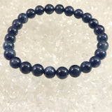 南アフリカ産 ブルー サファイア 7mm玉ブレスレット 19.3g　　 (ID:76273)