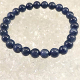 南アフリカ産 ブルー サファイア 7mm玉ブレスレット 19.3g　　 (ID:76273)