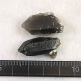 岐阜県中津川市蛭川産 黒水晶（モリオン） 原石 2個セット 10.7g (ID:76304)