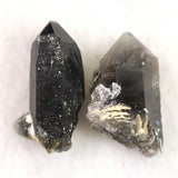 岐阜県中津川市蛭川産 黒水晶（モリオン） 原石 2個セット 10.7g (ID:76304)