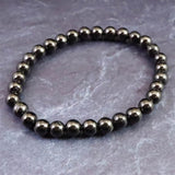 ノーブルシュンガイト  エリートシュンガイト　6mm玉ブレスレット 8.72g (ID:76374)