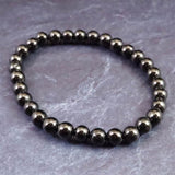 ノーブルシュンガイト  エリートシュンガイト　6mm玉ブレスレット 8.72g (ID:76374)