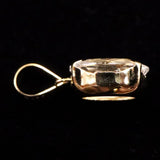ロシア産 フェナカイト 8.9mm オーバルカット ペンダントトップ K18YG 鑑別書付 1.38ct (ID:76521)
