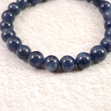 南アフリカ産 ブルー サファイア 7.5mm玉ブレスレット 22.3g　　 (ID:76807)