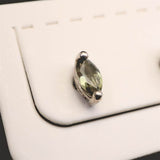 モルダバイト 6mmマーキスカット　ピアス  type.B ディレクトリカード付  (ID:76843)