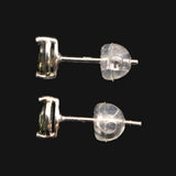 モルダバイト 6mmマーキスカット　ピアス  type.B ディレクトリカード付  (ID:76843)