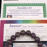 H&E社 オーラライト23（AZOZEO) AA 9mm玉ブレスレット 証明書付 22.4g (ID:77012)