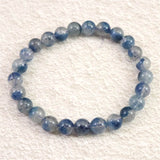 トロレアイト(スコルザライト） インクォーツ　7.5mm玉ブレスレット 15.5g (ID:77372)