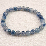 トロレアイト(スコルザライト） インクォーツ　7.5mm玉ブレスレット 15.5g (ID:77372)