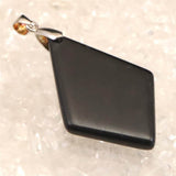 神居古潭石 カタカムナ 37mm 菱型ペンダントトップ 証明書付 5.5g  (ID:77458)
