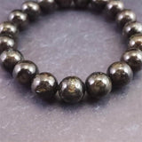 グリーンランド産 ヌーマイト STグレード 10mm玉 ブレスレット 34.0g  (ID:77635)