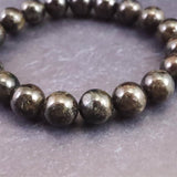 グリーンランド産 ヌーマイト STグレード 10mm玉 ブレスレット 34.0g  (ID:77635)