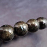 グリーンランド産 ヌーマイト STグレード 10mm玉 ブレスレット 34.0g  (ID:77635)