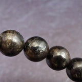 グリーンランド産 ヌーマイト STグレード 10mm玉 ブレスレット 34.0g  (ID:77635)