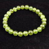 ペリドット 橄欖石  7mm玉ブレスレット 2Aグレード 16.0g (ID:77668)