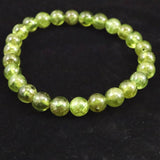 ペリドット 橄欖石  7mm玉ブレスレット 2Aグレード 16.0g (ID:77668)