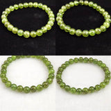 ペリドット 橄欖石  7mm玉ブレスレット 2Aグレード 16.0g (ID:77668)