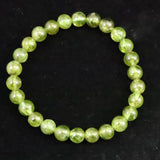 ペリドット 橄欖石  7mm玉ブレスレット 2Aグレード 16.0g (ID:77668)