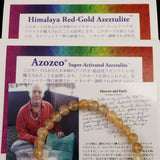 H&E社 ヒマラヤレッドゴールドアゼツライト(AZOZEO)  6mm玉ブレスレット 証明書付 10.4g (ID:77914)