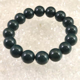 出雲碧玉 出雲石 SA  12mm玉ブレスレット ディレクトリカード付 39.8g (ID:77936)